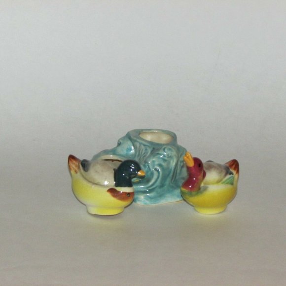 Salt & Pepper Shakers Vintage 3 pc set Ducks Cottagecore Mid-century - Picture 8 of 12